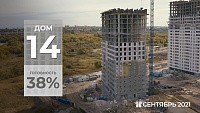 Ход строительства дома №14 от 27 сентября 2021
