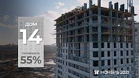 Ход строительства дома №14 от 26 ноября 2021